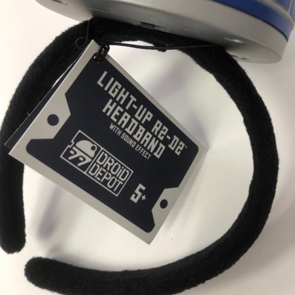 Disney Parks Star Wars Galaxy's Edge R2-D2 Droid Depot Light Sound Ears Headband - Picture 2 of 2